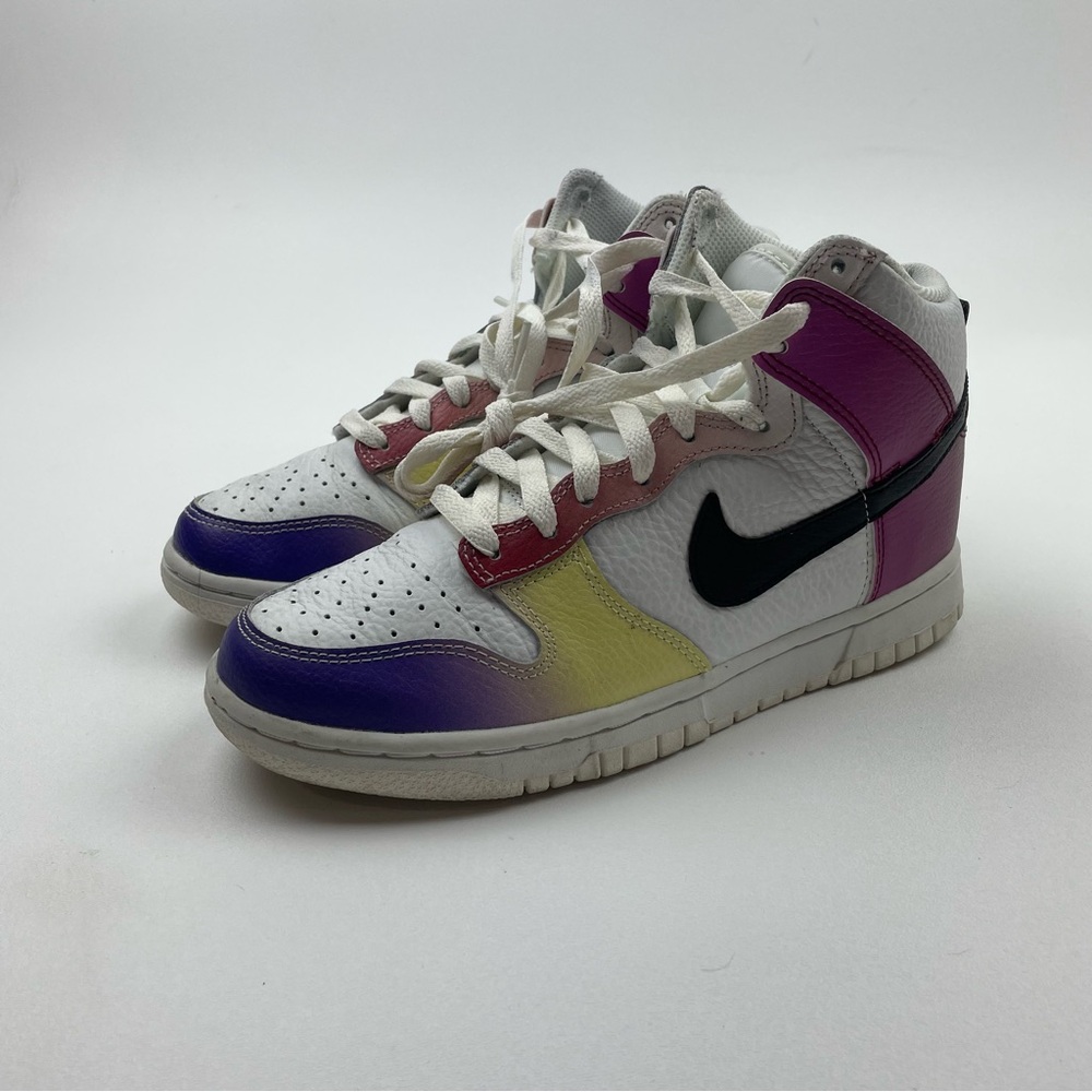 Nike Women's Dunk High Sneakers CD4 Multi-Color Gradient FD0802-100 Size 7